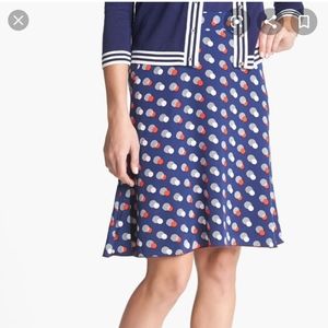 Kate Spade Blue Silk Skirt size 2